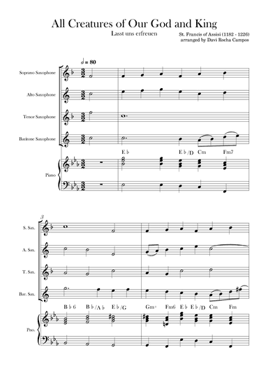 All Creatures of Our God and King (arr. Davi Rocha Campos)