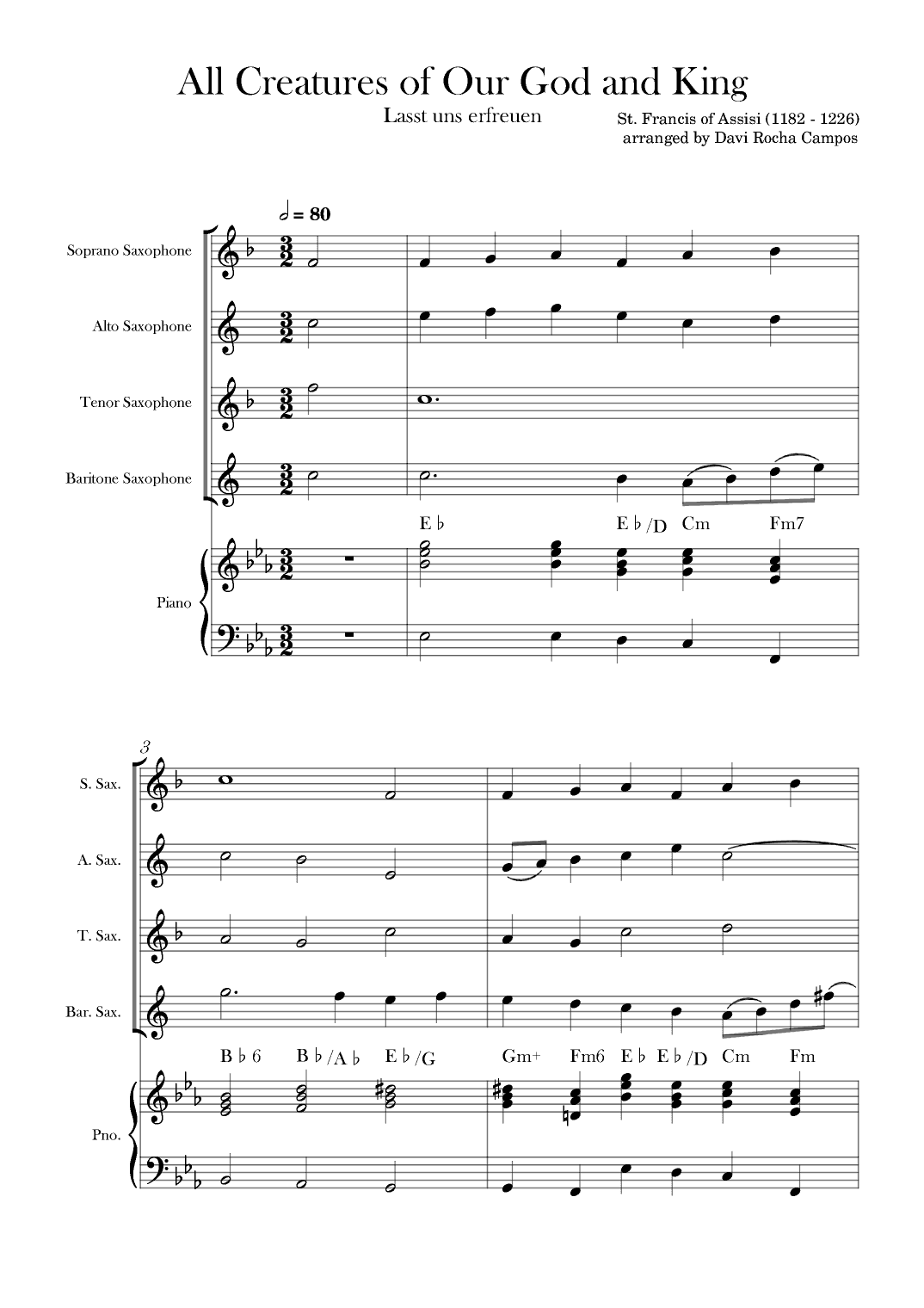 All Creatures of Our God and King (arr. Davi Rocha Campos)