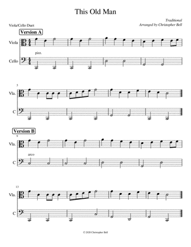 This Old Man - Viola/Cello Duet (arr. Silent Home Records)