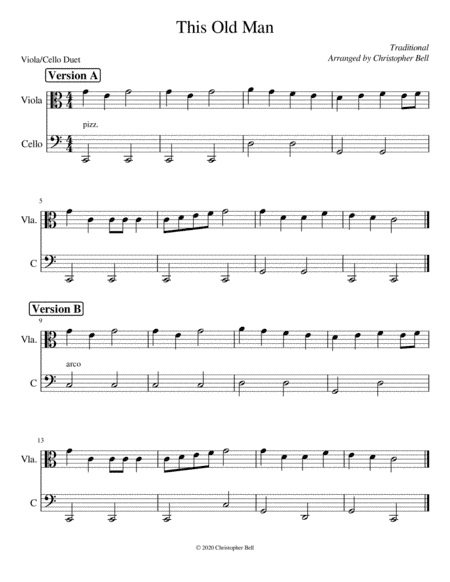 This Old Man - Viola/Cello Duet (arr. Silent Home Records)