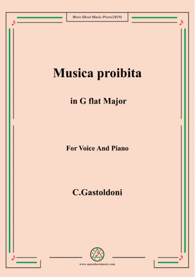 Gastoldoni-Musica proibita in G flat Major (arr. MSM)