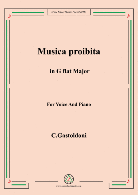 Gastoldoni-Musica proibita in G flat Major (arr. MSM)