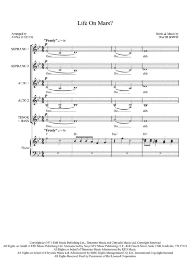 Life On Mars (arr. Anna Shields)
