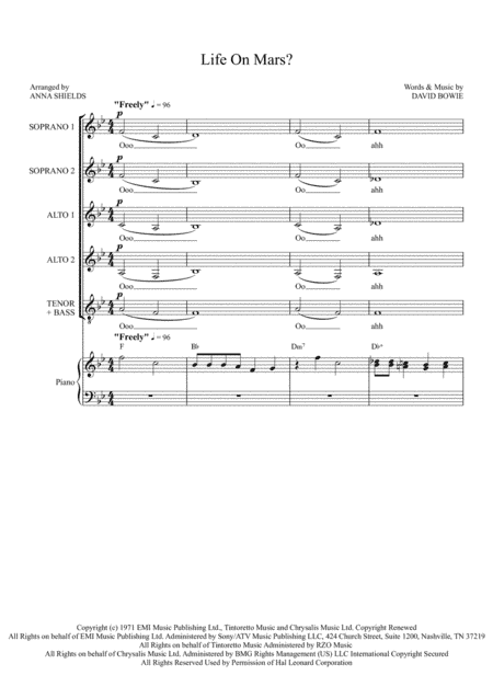 Life On Mars (arr. Anna Shields)
