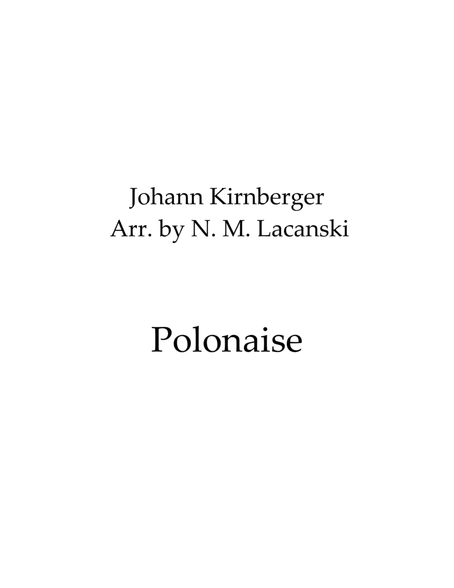 Polonaise (arr. Nick Lacanski)