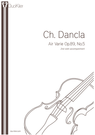 Dancla - 5th Air Varie, 2nd violin accompaniment (arr. Duo Klier)