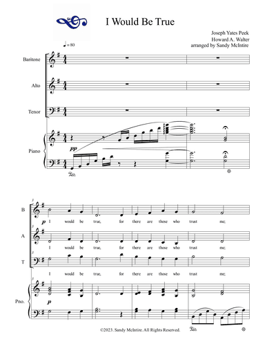 I Would Be True (arr. Sandy McIntire)