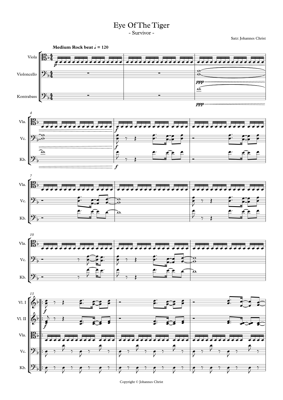 Eye Of The Tiger (arr. Johannes Christ)