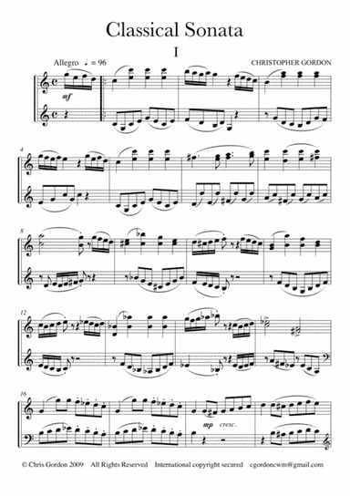 Classical Sonata (for Piano)