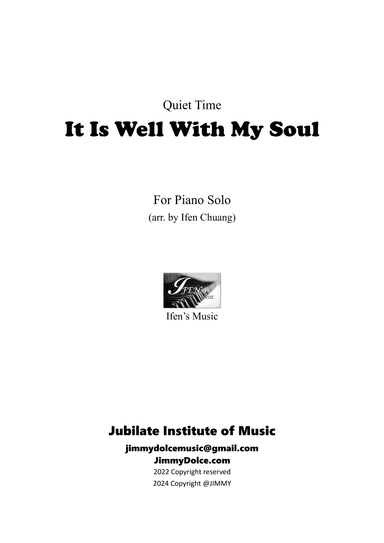 It Is Well With My Soul, Quiet Time (arr. Ifen Chuang)