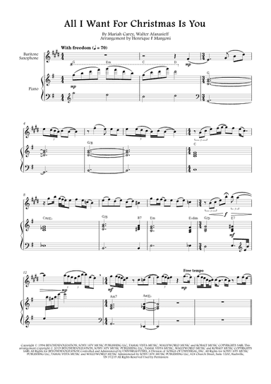 All I Want For Christmas Is You (arr. Henrique F Mangoni)