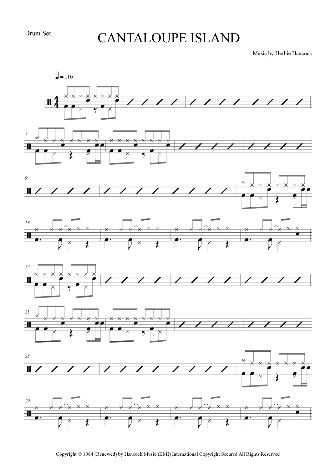 Cantaloupe Island (arr. The Sheet Music Library)