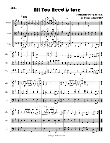 All You Need Is Love (arr. Wendy Loder, ASCAP)