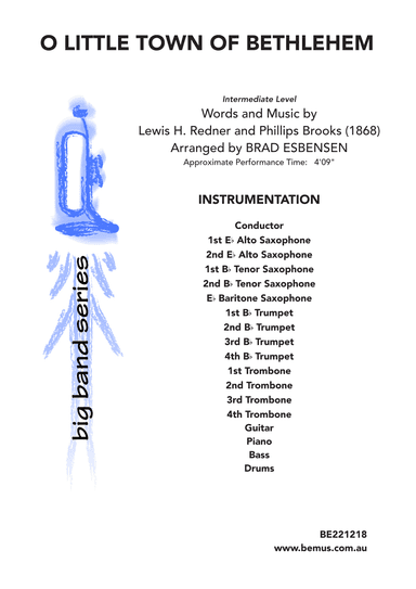 O Little Town Of Bethlehem (arr. Brad Esbensen)