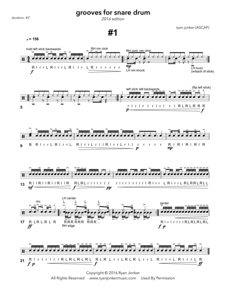 Groove #1 for Snare Drum