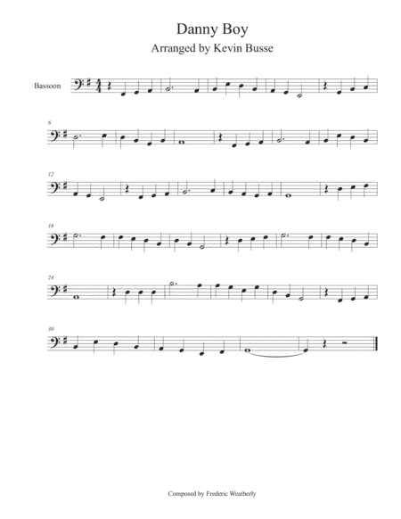 Danny Boy - Bassoon (arr. Kevin Busse)