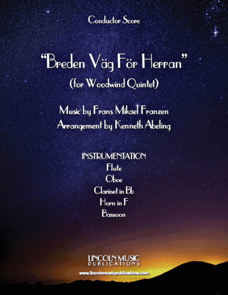 Breden Väg För Herran (Prepare the Royal Highway) (for Woodwind Quintet & optional Organ) (arr. Kenneth Abeling)