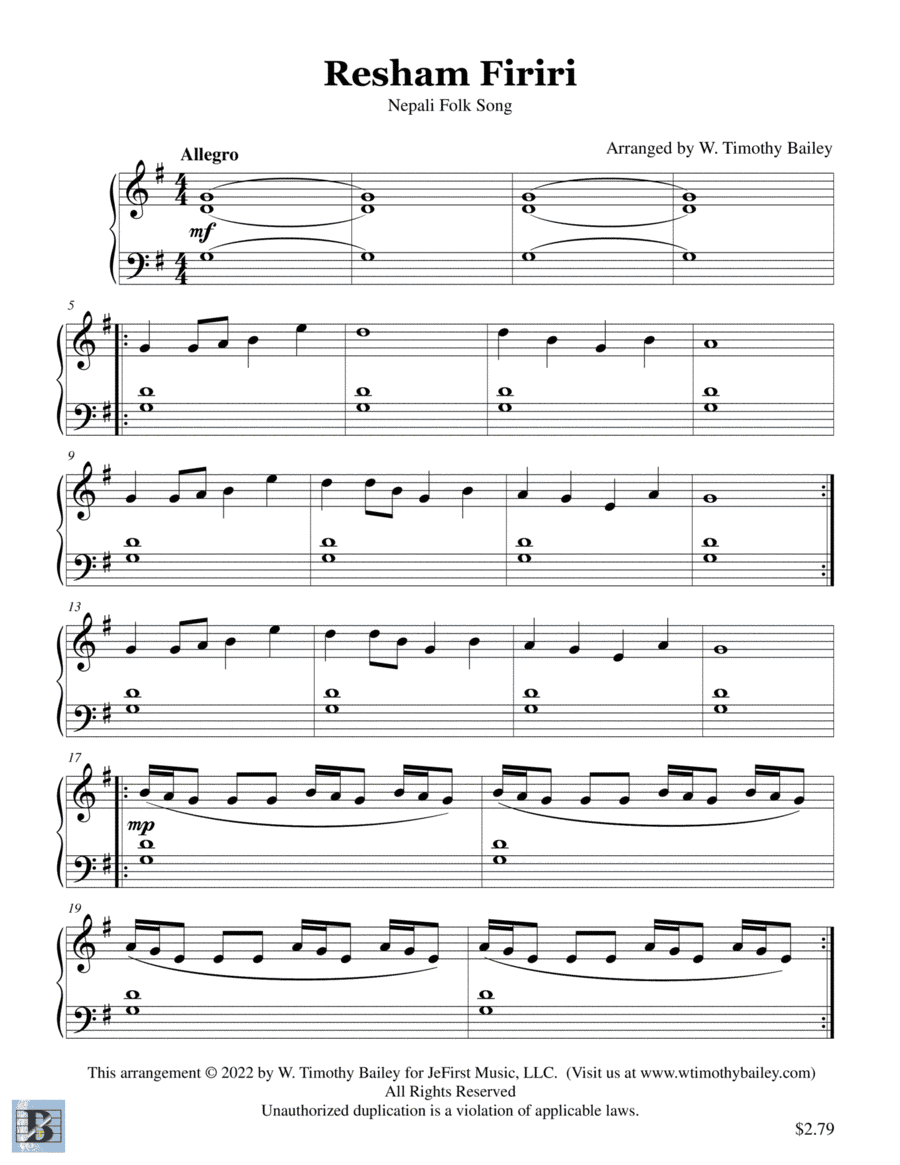 Resham Firiri (arr. W. Timothy Bailey)