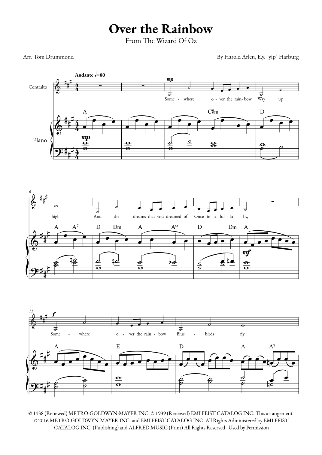 Over The Rainbow (arr. Tom Drummond)