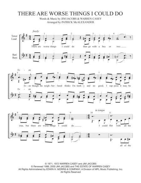 There Are Worse Things I Could Do (arr. Patrick McAlexander)