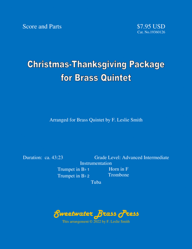 Christmas-Thanksgiving Package for Brass Quintet (arr. F. Leslie Smith)