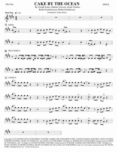 Cake By The Ocean (arr. Jorge Juárez)