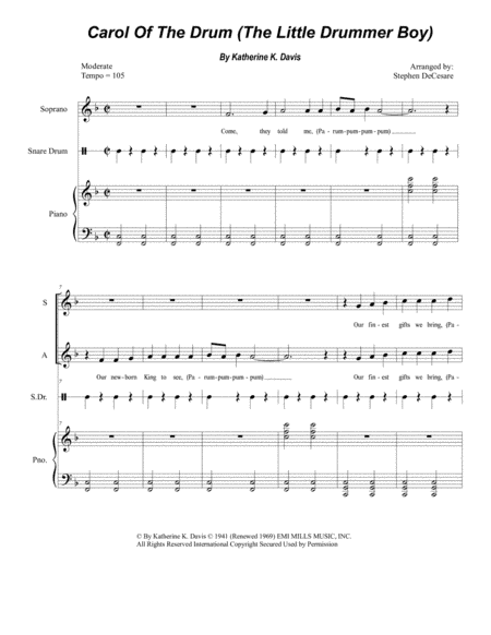 Carol Of The Drum (arr. Stephen DeCesare)
