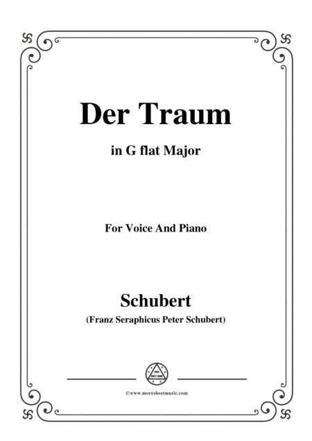 Schubert-Der Traum,Op.172 No.1,in G flat Major,for Voice&Piano (arr. MSM)