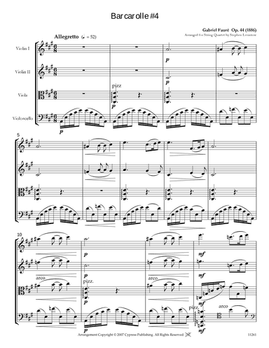 Barcarolle No. 4 (arr. Stephen Levintow)