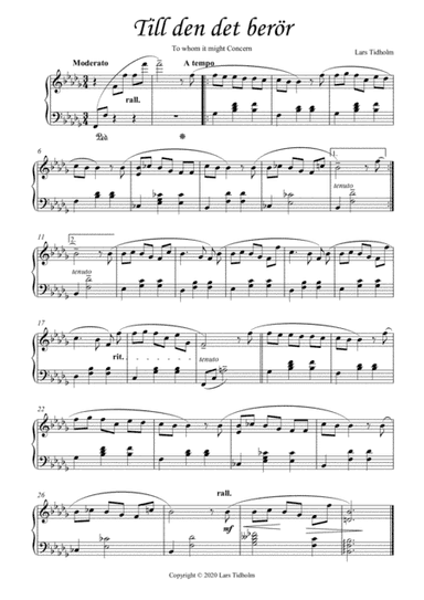 Till den det berör - to Whom it might Concern