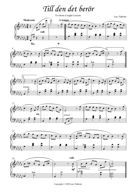 Till den det berör - to Whom it might Concern