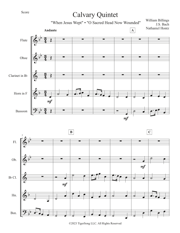 Calvary Quintet (arr. Nathaniel Hontz)