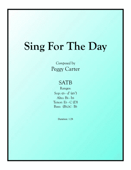 Sing For The Day SATB