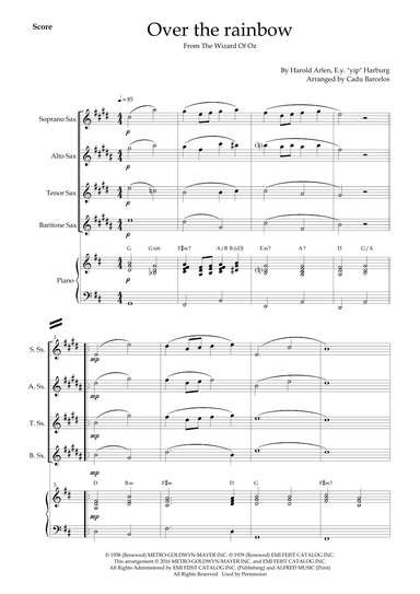 Over The Rainbow (arr. Cadu Barcelos)