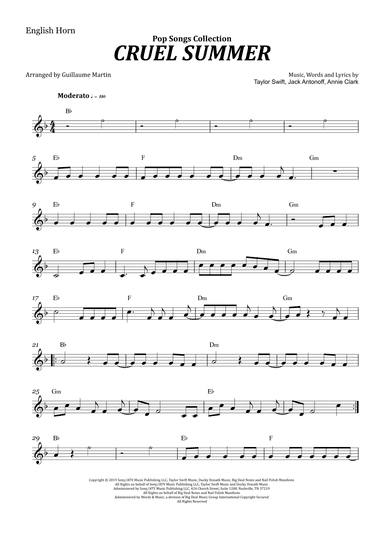 Cruel Summer (arr. Guillaume Martin)