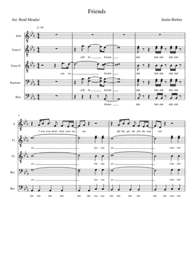 Friends (arr. Brad Meader)