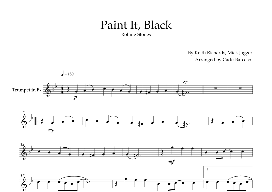Paint It, Black (arr. Cadu Barcelos)