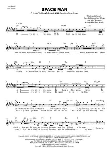 Space Man (arr. Katy Bradley)
