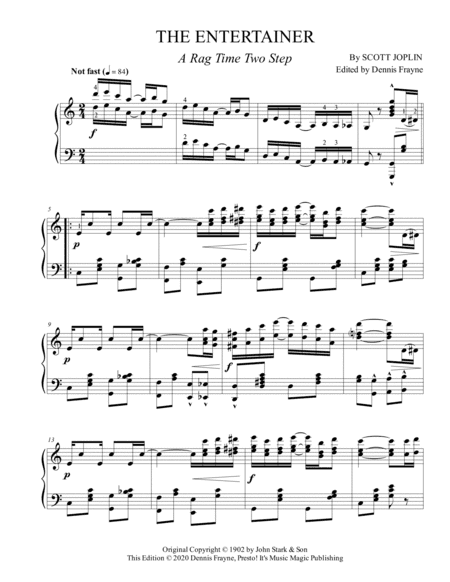 The Entertainer (arr. Dennis Frayne)