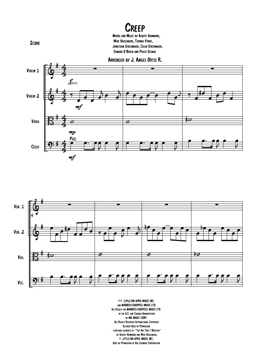 Creep (arr. Angeluz ramwagmoz)