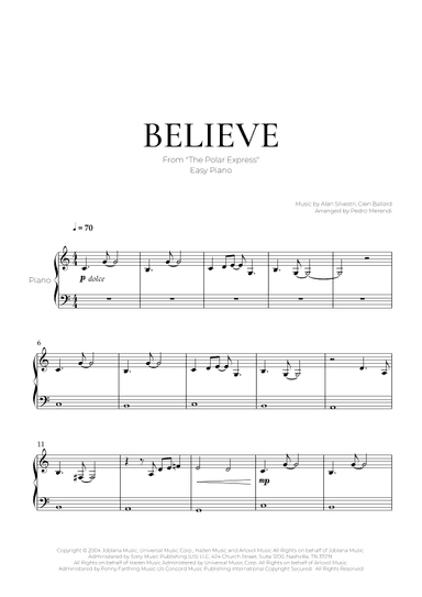 Believe (arr. Pedro Merendi)