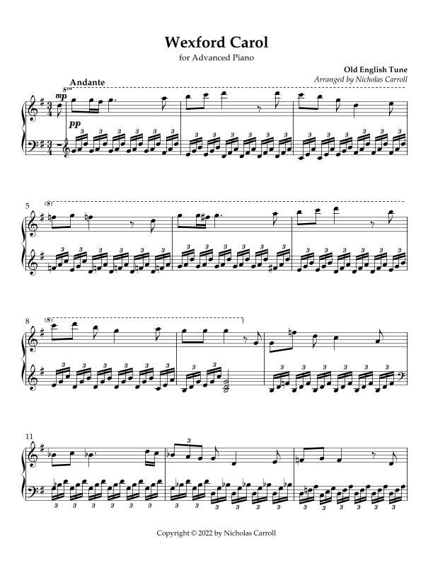 Wexford Carol (arr. Nicholas Carroll)