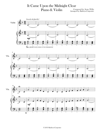 It Came Upon the Midnight Clear (Piano & Violin) (arr. Kathryn Carpenter)