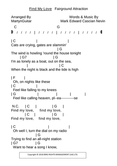 Find My Love (arr. MartynGuitar)