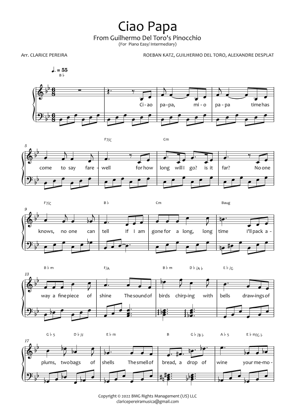 Ciao Papa (arr. Clarice Pereira)