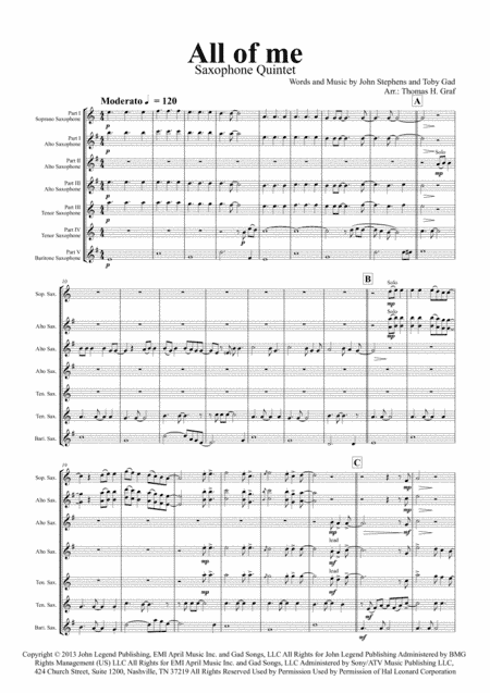 All Of Me (arr. Thomas H. Graf)