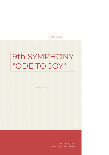 9th SYMPHONY -WIND QUARTET (arr. Paulo Galvao Filho)