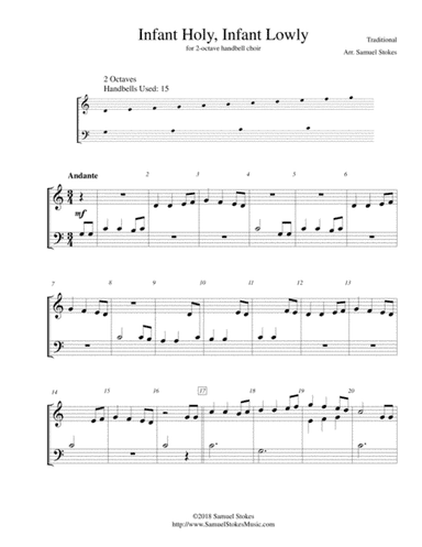 Infant Holy, Infant Lowly - for 2-octave handbell choir (arr. Samuel Stokes)