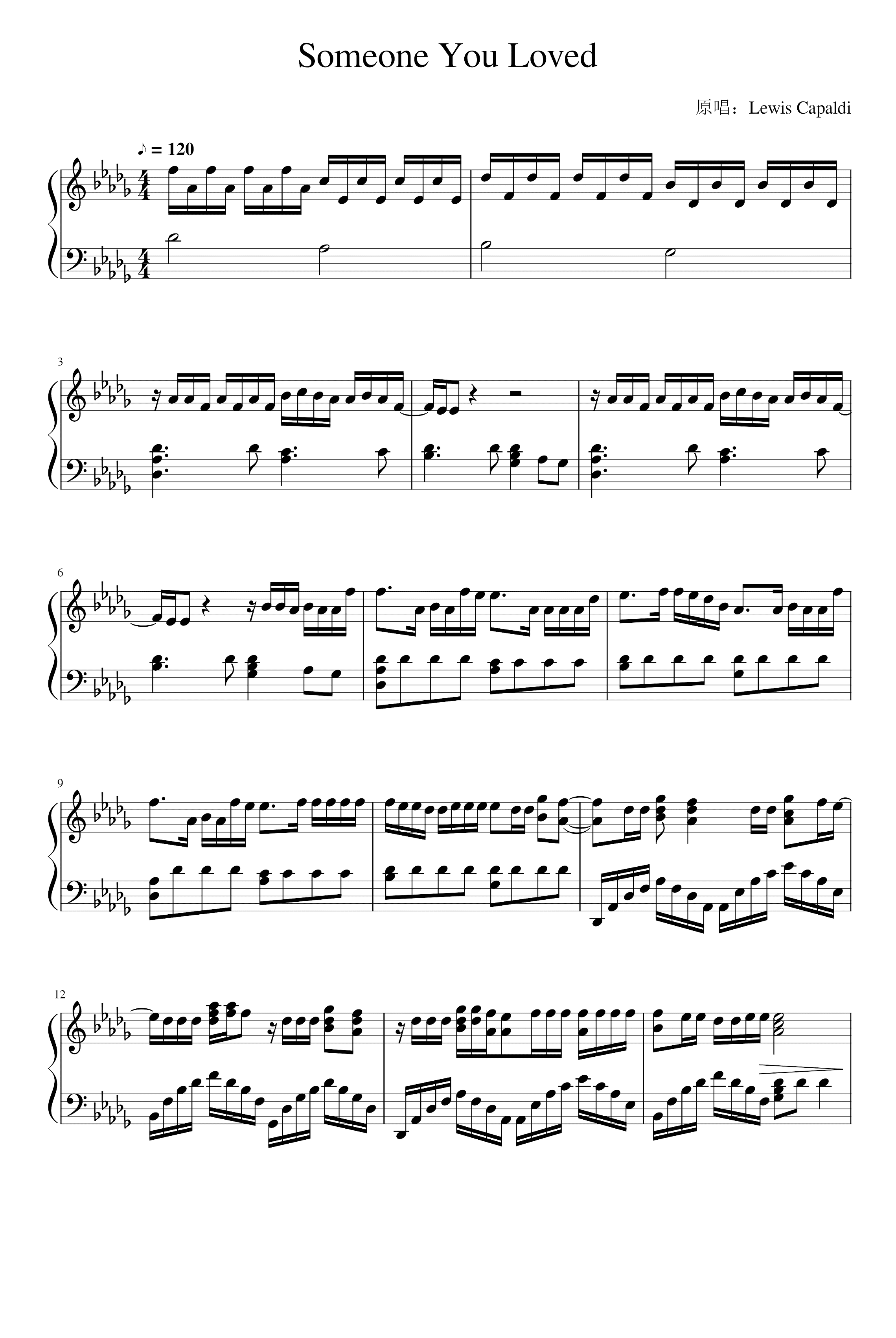 Someone You Loved (arr. Lewis Capaldi)