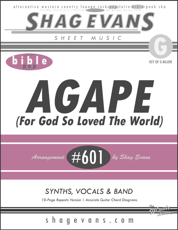 AGAPE (For God So Loved The World) A601G - Single Sheet Music